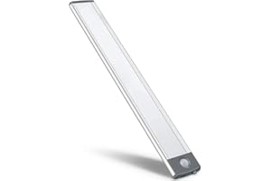‎LEPOTEC LED Bewegungsmelder Schrankleuchten,USB Wiederaufladbar Batterie Nachtlicht Schranklicht, Kleiderschrank Lampen Unterbauleiste Beleuchtung Küchenlampen, Schrankbeleuchtung Sensor Licht（Neues Modell）