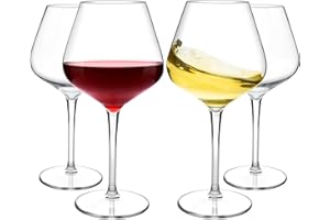 HAHASHOW Incassable Verres à vin 100% Tritan-Plastique Verres à vin 530ml Verres à Boire pour Le Parti Lot de 4
