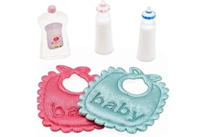 Odoria 1/12 Miniatura Botella y Baberos y Champú Decorativo para Casa de Muñecas