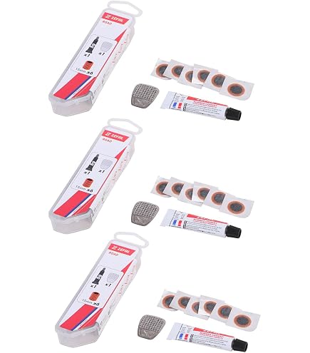Kit Réparation Crevaison Vélo EsKapad - 8 Rustines + Rape + Colle 10ml - Made In France