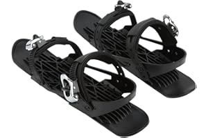 fansheng Mini Pattini da Sci Corti, Pattini da Regolabili Portatili Snowblades Skiboards per Adulti Adolescenti Donne Uomini Principianti, Attrezzatura da Sci per Invernale