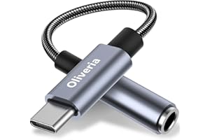 Oliveria USB C to 3.5mm Headphone Jack Adapter, Audio Adaptor Type C to Aux Audio Dongle Compatible with iPhone 15, Galaxy S23 S22 S21 S20 Ultra S20+ Note 20,Pixel 6/Pro, iPad Pro (11in/12.9) and More