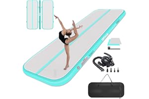 PPXIA Airspot Air Track Matte – Air Roll Air Barrel ginnastica, tappetino da ginnastica con borsa e pompa, tappetino da allenamento per casa, taekwondo, yoga, palestra, fitness