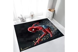 KIKCY Spiderman Teppich im europäischen und amerikanischen Stil Cartoon Cartoon Teppich Wohnzimmer Schlafzimmer Kinder Rutschfester Teppich-140 * 200 cm_TF-57