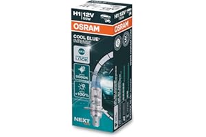 OSRAM COOL BLUE INTENSE H1, +100% jaśniejsze światło, do 5000K, żarówka halogenowa, wygląd LED, kartonowe pudełko (1 lampa)