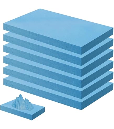 Yuragim Schuimplaat, hardschuim, knutselplaat, model hardschuim, doe-het- zelf, piepschuimplaten, handgemaakt, hardschuimplaat voor landschapsmodellering (40 x 30 x 2 cm