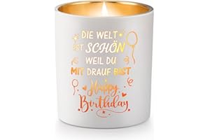 CadeauJoie Geburtstagsgeschenk für Frauen, Geschenke für Frauen, Lavendel Flammenduftkerze Geburtstag Geschenk für Freundin Mama Frau Oma Schwester Tochter, Beste Freundin Geburtstag Geschenk