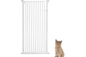 DHQCQL barngrind trappa, 150 cm dörrgaller katt, dörrgaller utan borrning för bebis katt hundar