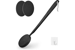 ZARCKER Eincremehilfe für Rücken, 48cm Anti-Rutsch Rückencremer mit Langem Stiel, Lotion Applikator Rücken für Selbst ältere Männer und Frauen, Applikator für Feuchtigkeitscremes für den Rücken, Schwarz