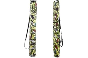 Copechilla Bolsa para Aparejo de Pesca 146cm con cinturón de Hombro,Bolsas de Pesca con Doble Bolsillo Lateral Impermeable,Caña de Pescar y Equipo de Pesca de Bolsa de Almacenamiento,Camuflaje Verde