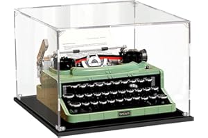 SWDZ Vetrina per macchina da scrittura Lego Ideas, vetrina in acrilico antipolvere, per Lego 21327 (non inclusa), dimensioni: 35 x 30 x 20 cm