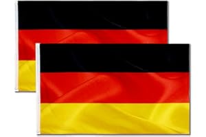 DREAMARK 2 Stück Deutschland Fahne | Flagge Deutschland | Wetterfeste Deutsche Flagge mit Messing-Ösen | Fahne Flagge DE Germany Deutschland | 90 x 150 cm | Kräftige Farben | Top Qualität