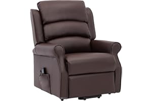 MORRIS LIVING The Perth - Dual Motor Riser Recliner Mobility Chair in Brown Plush Faux Leather