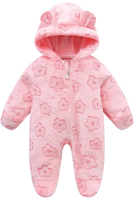 Cuwtheugwg Infant Baby Girls Goys Winter Snowsuit Girls Hooded