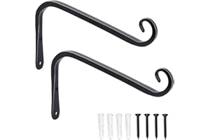 LOOGI Pflanzenhalterung Blumenampelhalter Eisen Wandhaken Blumenampel Wandhalter Haken - 2 Stücke (15cm S)