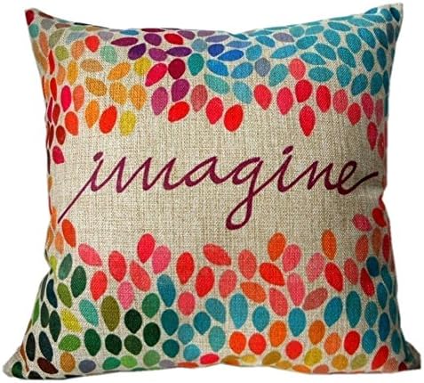Throw Pillow Case, Hidoon® Cotton Linen Square Decor Throw Pillow Case Cushion Cover Colorful Imagine 18x18 Inch