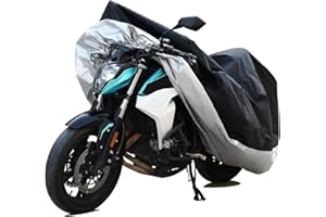RAPECOTT Motorradplane 210D Oxford Motorrad Garage Plane , Verbesserte Version Wasserdicht Motorradabdeckung Motorrad Abdeckplane Motorradgarage Motorroller Abdeckung Winddicht , Motorradabdeckung , XXL