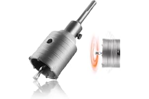 HAIMAYEE Sierra Corona Perforadora Hormigon 50mm en Ceco con Adaptador SDS Plus Broca para Cemento Ladrillo Piedra Pared