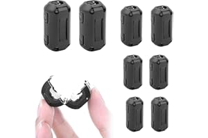 RAKIUTY Ferritkerne Entstörfilter Ferritfilter,Ferrit Ring,Mantelwellenfilte,Ferrit Ringkern Cable-Clip,Ferritkerne für Kabel,Klappferrit Ferritkern,Anti-Interferenz Hochfrequenzfilter,8 Stück
