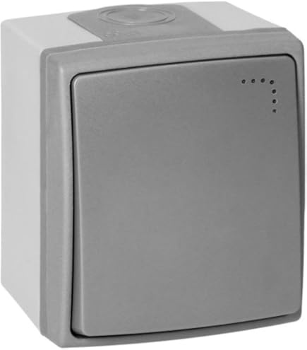 Interruptor Basculante Legrand Plexo Gris | 10A, IP55 Para Exterior Y Baños - Con Bornes Automáticos