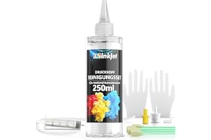 Osinkjet Druckkopfreiniger, 250ml Düsenreiniger Kompatibel für Epson HP Canon Brother Tintenstrahldrucker, Druckkopf Reinigungsset