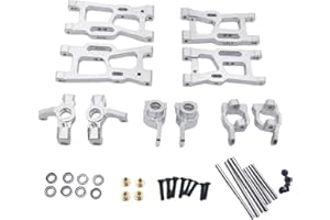 NOBRANDED freneci Actualizaciones Kit de Repuestos Apto para WLtoys 144001 124019 124018 RC Car Accs - Plata