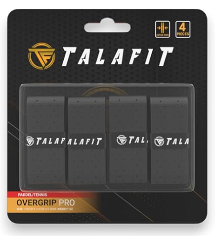 Set Grip Padel Jolnir - 1 Grip + 1 Overgrip + Bandes D'aide, Antidérapant, Absorption Transpiration (noir)