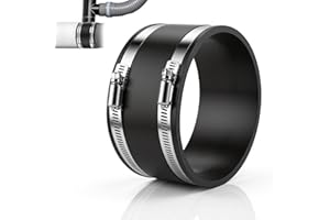 Mbsomnus Ø 100 mm, elastyczna gumowa mufa, sprzęgło gumowe z 2 sztukami obejm ze stali nierdzewnej, redukcja hałasu, łącznik rurowy do wentylatora rurowego, rur stalowych, filtrów węglowych, sztywnej