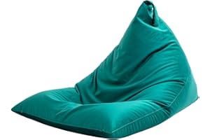 Nobildonna Sitzsack-Stuhlbezug (ohne Füllung) für Erwachsene und Jugendliche, Sitzsack-Liege, Sofa, dicker Samtbezug, gefüllte Aufbewahrung, 400 l (Dunkelgrün, Groß)