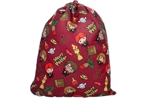 WILLIAM LAMB Harry Potter Chibi Drawstring Bag Burgundy