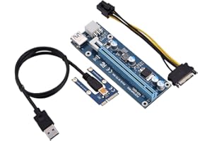 VBESTLIFE Mini PCI-E Zu PCI Express16x 6-poliger Extender-Riser-Adapter Mit SATA-Netzkabel Zum Extrahieren Externer Grafikkarten Für Ordinateurs Portables