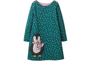 VIKITA Vestito Striscia Cartoon Animale Sciolto Jersey T-Shirt Vestitos Bambina