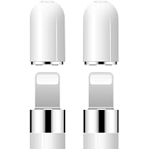 Kit 3 Pièces OQKAHIV - Capuchon Magnétique + Supports Pour Apple Pencil 1ère Génération - Blanc