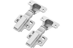 SHUHANG Charniere Porte Placard Soft close Charniere Porte Cuisine 100 Degré, charniere invisible avec Amortisseur Intégré Mécanisme de Fermeture Automatique Standard Charnière, 1 paire (2 pièces)