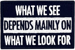 EmbTao Ce Que Nous voyons dépend de ce Que Nous recherchons principalement Brodé Crochet et Boucle d'attache Patch