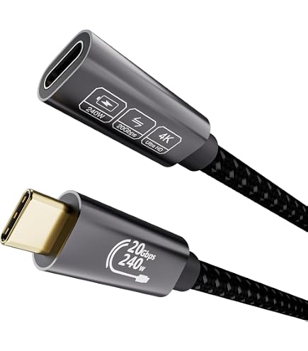 CY Cavo USB-C USB 3.1 tipo C ad angolo verso l'alto maschio a femmina estensione dati cavo di bloccaggio a vite per Realsense fotocamera VR Quest Link