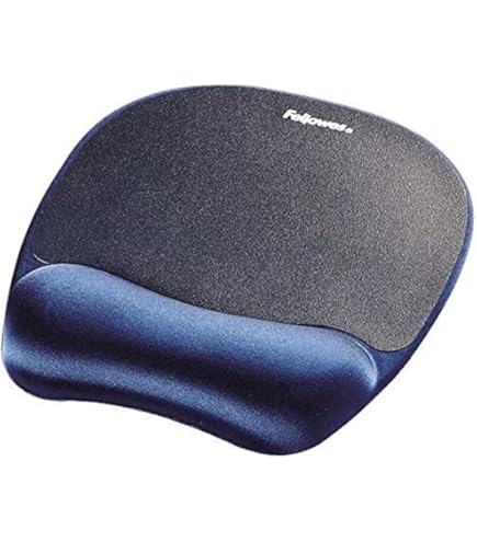 Fellowes Tappetino Mouse Con Poggiapolsi Ergonomico Antiscivolo – Nero 9176501