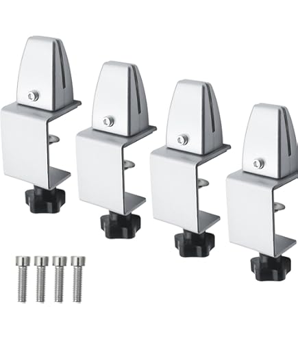 Base Per Divisori Da Schermo - 4 Pezzi In Plastica Bianca, Per Paraventi E Separazione Spazi - Foto 9