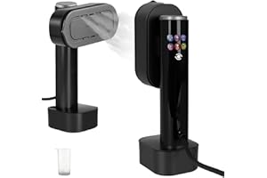 LPQKCCY Clothes Steamer Handheld Travel Iron Steam Mini, Portable 2 In 1 Hand Held Garment Steamers, 1300W Steamer Clothing, 15s Fast Heat-up, 6 Modes LED Display for Travel, Home, Office