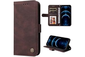 SEAHAI Cuero Funda para Xiaomi Redmi A1 / Xiaomi Redmi A2 Billetera Estuche, Carcasa con Tarjetero/Cierre Magnético/Suporte/Bloqueo RFID, Ultradelgado Cartera Flip Cover Case - Marrón