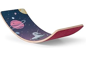 BoarderKING Indoorboard Kids - Balance Board Montessori per Promuovere l'Equilibrio, Adatta ai Bambini dai 3 Anni, Tavola di Equilibrio con Superficie Antiscivolo