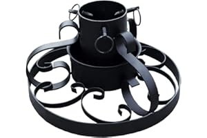 ‎VO DESIGN FineHome Metall Tannenbaumständer Weihnachtsbaumständer Ø 40cm Baumständer Christbaumständer Verschiedene Modelle, Model:Ornamente