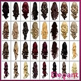 Elegant Hair - 17" or 22" Ponytail - Reversible 2 Styles in 1 - Clip in Hair Piece Extension - Claw Clip Attachment - Weight 220g / 250g - 4 Styles - High Quality - Feels Like Human Hair - Kanekalon Fibre