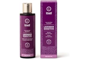 khadi LAVENDER SENSITIVE Ayurvedic Shampoo - For sensitive, delicate scalp & fine hair - 100% natural & silicone-free - 200g