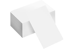 ELES VIDA 100 Wizytowniki puste – papierowe karty indeksowe, karty do gry, do nauki, pamięci, wizytówki do nauki, pamięci – karty memo, zakładki w kolorze białym - białe 250 g/m²