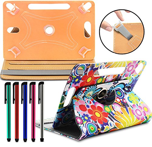 LOLO® Apple iPad 3 Wi-Fi+Cellular - 9.7 inch 360 Grad Rotation Universal PU Leder Hülle Abdeckung Ständer Tasche Beutel (Tablet Case - Cover- Folio) - Konstrukteur Potpourri