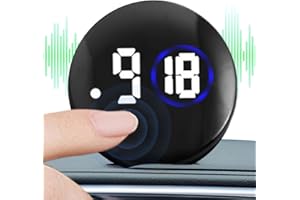 Goowafur Orologio da Cruscotto Analogico e Digitale | Accessori Interni Impermeabili al Quarzo per Veicoli