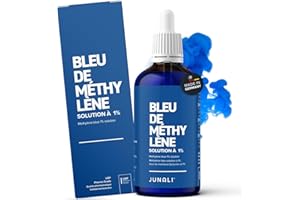 Bleu de méthylène 1% USP de qualité pharmaceutique, 100 ml, sans métaux lourds, qualité testée en laboratoire – Fabriqué en Allemagne par JUNALI
