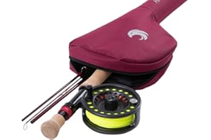 HAWKRIDGE COLORADO Stunning 9’ 6” #7 Stillwater & Reservoir UK brand (4 Sections) Fly Fishing Rod and Matching Pre Loaded Large Arbour Reel Set Braided Loop and Rod Travel Case