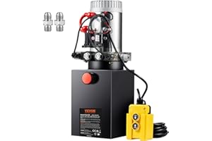 VEVOR Hydraulikpumpe Hydraulikaggregat 12V 6L Hydraulikaggregat 1600 W, Doppelwirkende Hydraulikpumpe Hydraulic Power Pack, 1,5 Gal Tank Hand Pump Hydraulikaggregat, für Aufzüge, Gabelstapler usw.